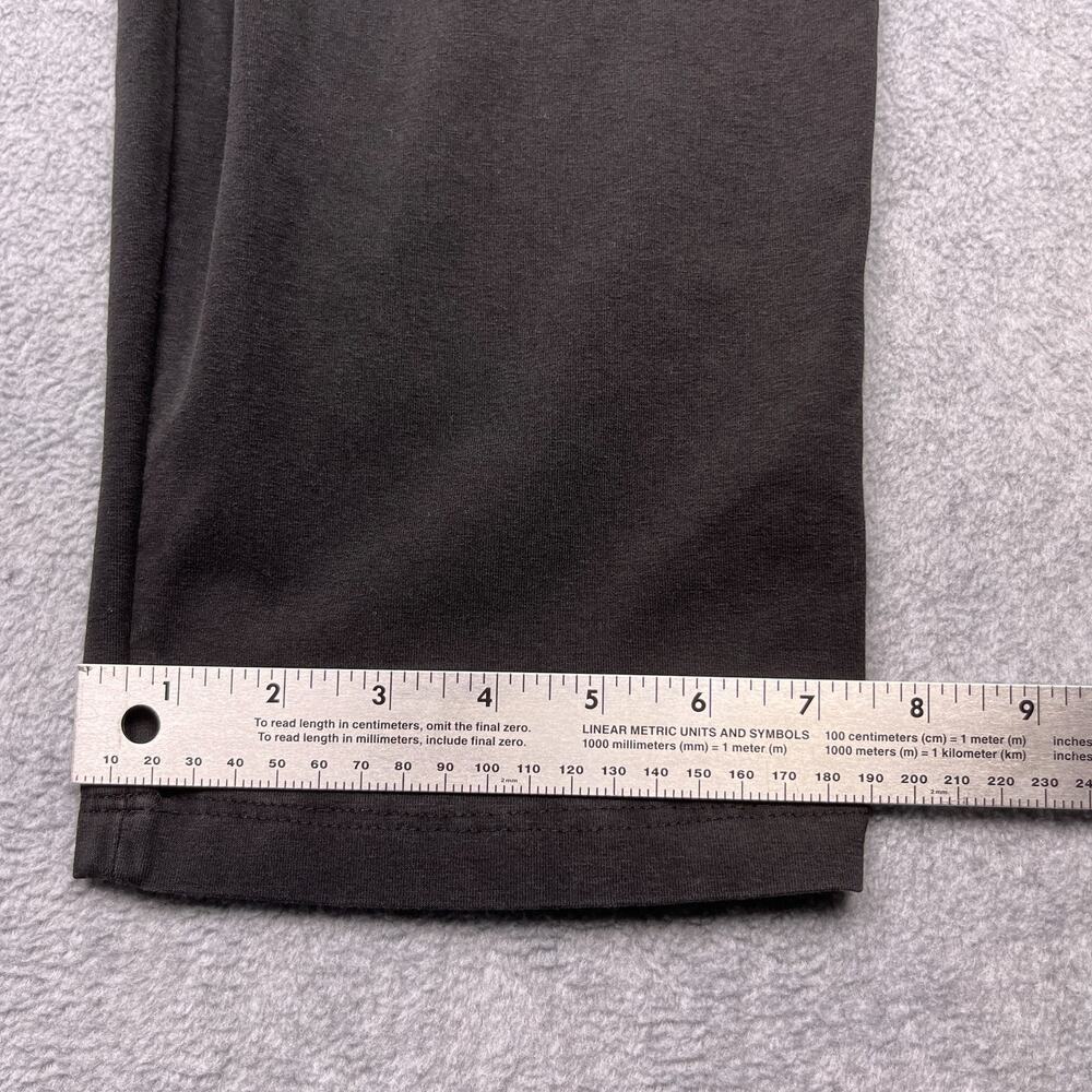 L.L.Bean Pants Womens PM Black Lined Cropped Straight Flat Front Stretch - Picture 7 of 8